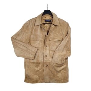 Vintage 90s Structure Leather Western Chore Coat Size Men's Medium